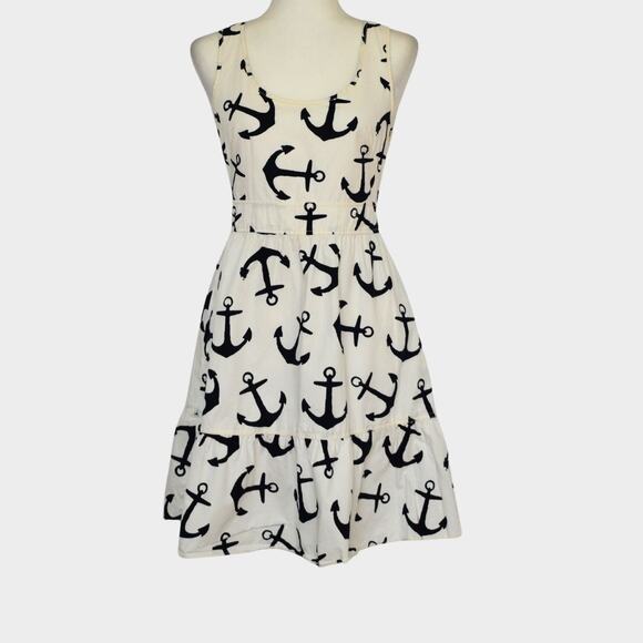J.CREW Women's Cotton Anchor Print Mini Dress Size 4 - Picture 1 of 9